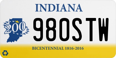 IN license plate 980STW