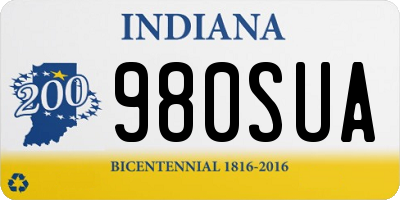 IN license plate 980SUA