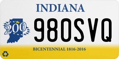 IN license plate 980SVQ