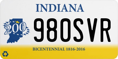 IN license plate 980SVR