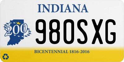 IN license plate 980SXG