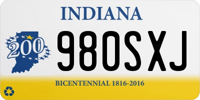 IN license plate 980SXJ