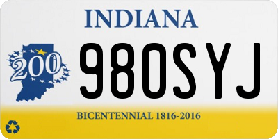 IN license plate 980SYJ