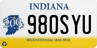IN license plate 980SYU
