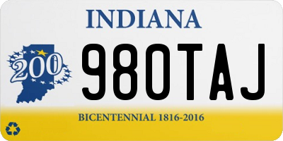 IN license plate 980TAJ