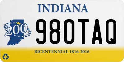 IN license plate 980TAQ