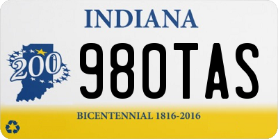 IN license plate 980TAS