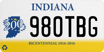 IN license plate 980TBG