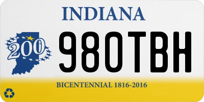 IN license plate 980TBH