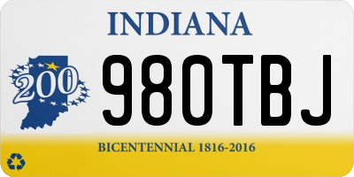 IN license plate 980TBJ