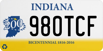 IN license plate 980TCF