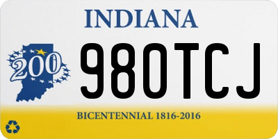 IN license plate 980TCJ