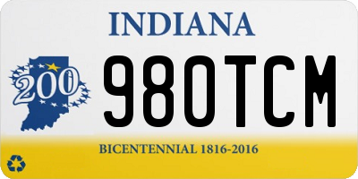 IN license plate 980TCM