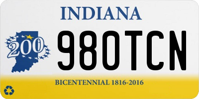IN license plate 980TCN