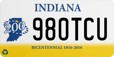 IN license plate 980TCU