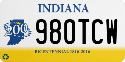 IN license plate 980TCW