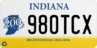 IN license plate 980TCX