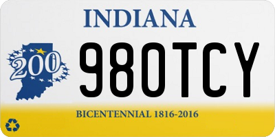 IN license plate 980TCY