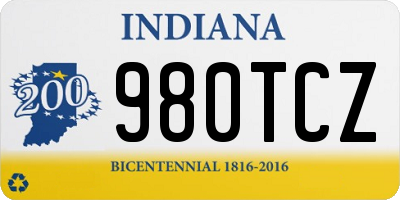 IN license plate 980TCZ
