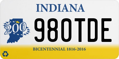 IN license plate 980TDE