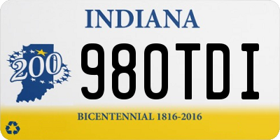 IN license plate 980TDI