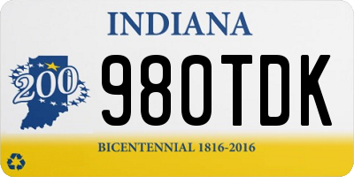 IN license plate 980TDK