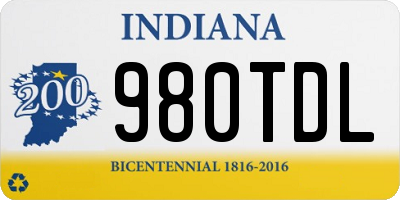 IN license plate 980TDL