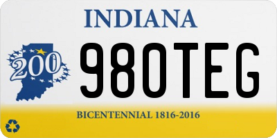 IN license plate 980TEG