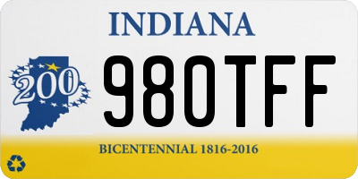 IN license plate 980TFF
