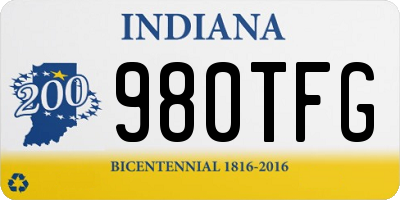 IN license plate 980TFG