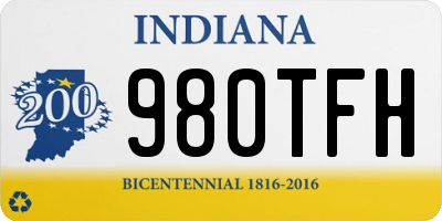 IN license plate 980TFH