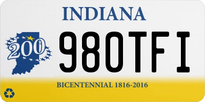IN license plate 980TFI