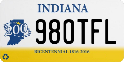 IN license plate 980TFL