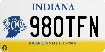 IN license plate 980TFN