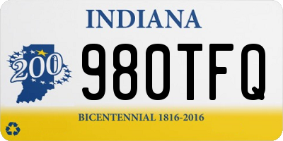 IN license plate 980TFQ