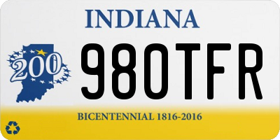IN license plate 980TFR