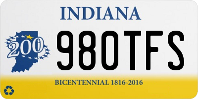 IN license plate 980TFS