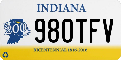 IN license plate 980TFV