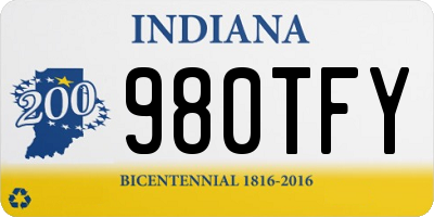 IN license plate 980TFY