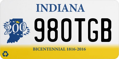 IN license plate 980TGB