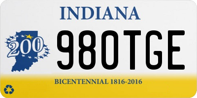 IN license plate 980TGE
