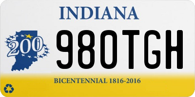 IN license plate 980TGH