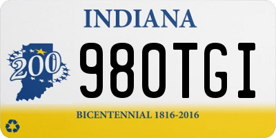IN license plate 980TGI