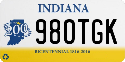IN license plate 980TGK