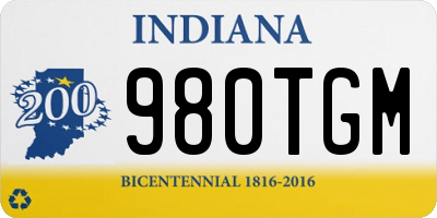 IN license plate 980TGM