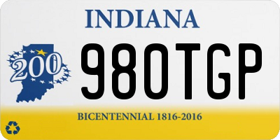 IN license plate 980TGP
