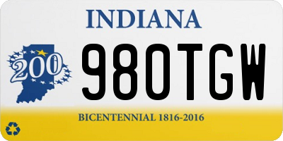 IN license plate 980TGW