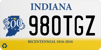 IN license plate 980TGZ