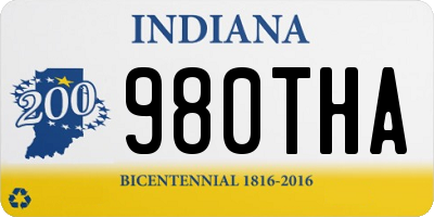 IN license plate 980THA