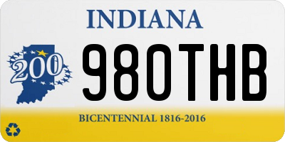 IN license plate 980THB